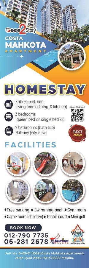 Good2Stay Apartment 6-8Pax L 3R2B L 2 Parking L Coway Water L Unifi I Swimming Pool Malacca Exterior photo